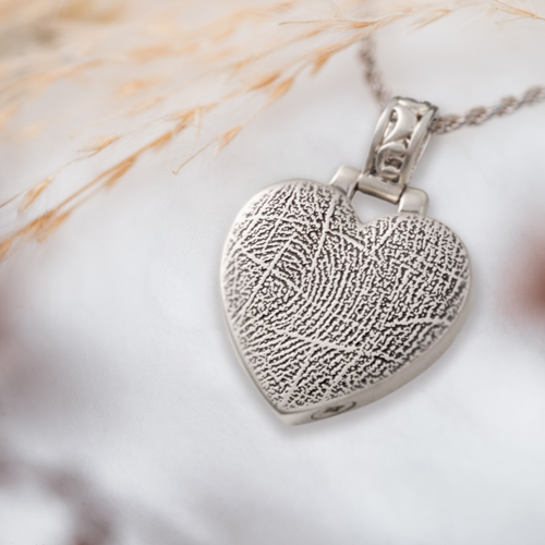 Personalized Heart with Filigree Bail Jewelry