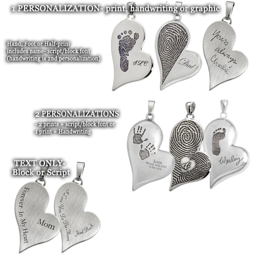 Personalized Teardrop Heart Pendant Jewelry
