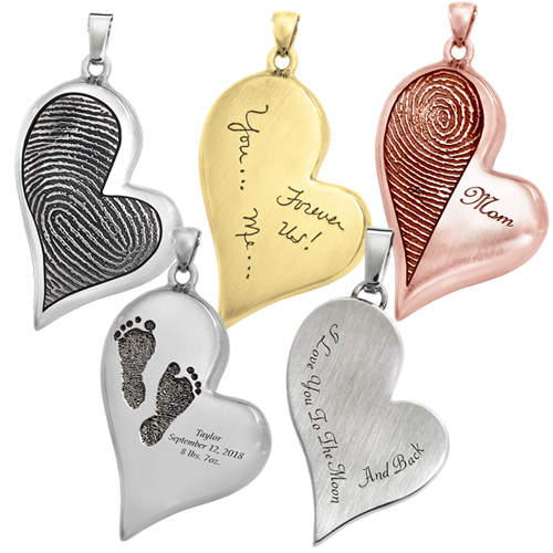 Personalized Teardrop Heart Pendant Jewelry