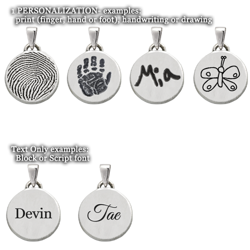 Personalized Petite Round Pendant