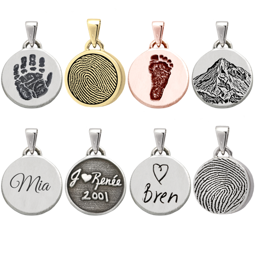 Personalized Petite Round Pendant
