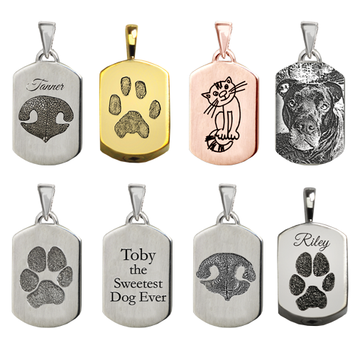 Personalized Petite Dog Tag Pendant