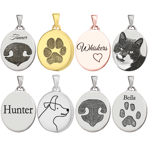 Personalized Petite Oval Pendant