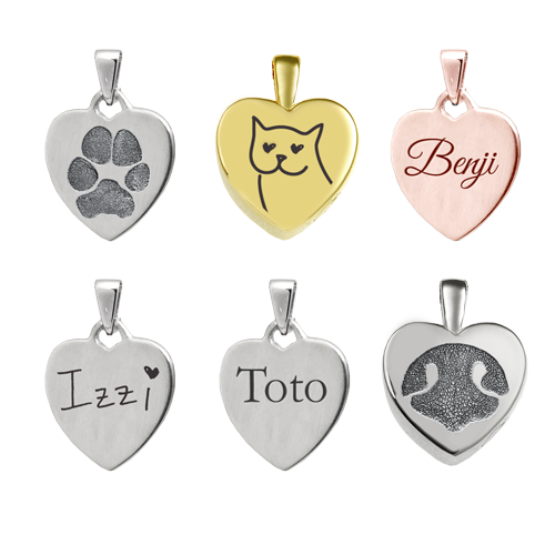 Personalized Petite Heart Pendant