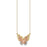 14k Yellow and Rose Gold with Rhodium Butterfly Necklace