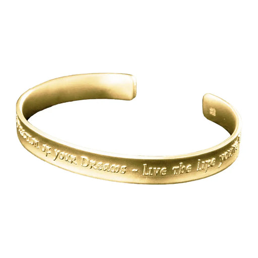 Live The Life You've Imagined - Henry David Thoreau 14K Gold Bracelet