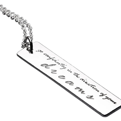 Live The Life You've Imagined - Henry David Thoreau Necklace