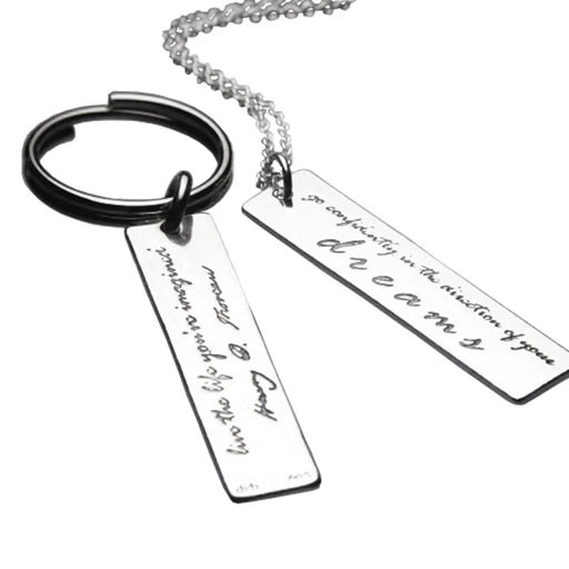 Live The Life You've Imagined Sterling Silver Keychain