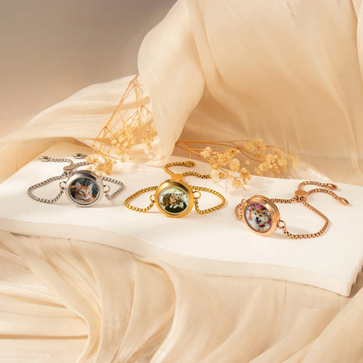 Photo Locket Pet Memorial Slider Bracelet-Jewelry-Anavia-Afterlife Essentials