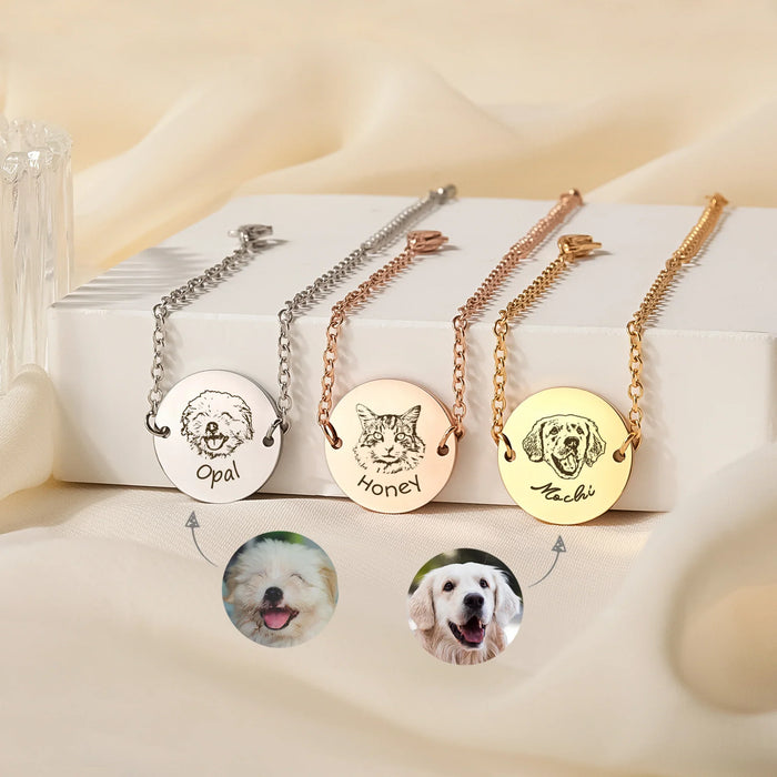 Personalized Pet Portrait Memorial Bracelet-Jewelry-Anavia-Afterlife Essentials