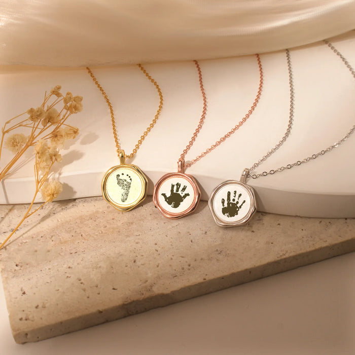 Fingerprint Stamped Necklace-Jewelry-Anavia-Afterlife Essentials