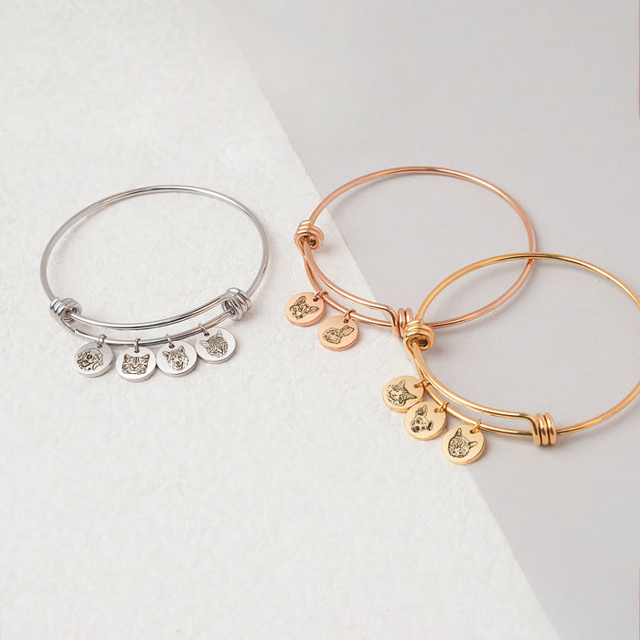 Custom Pet Portrait Charm Adjustable Bracelet-Jewelry-Anavia-Afterlife Essentials