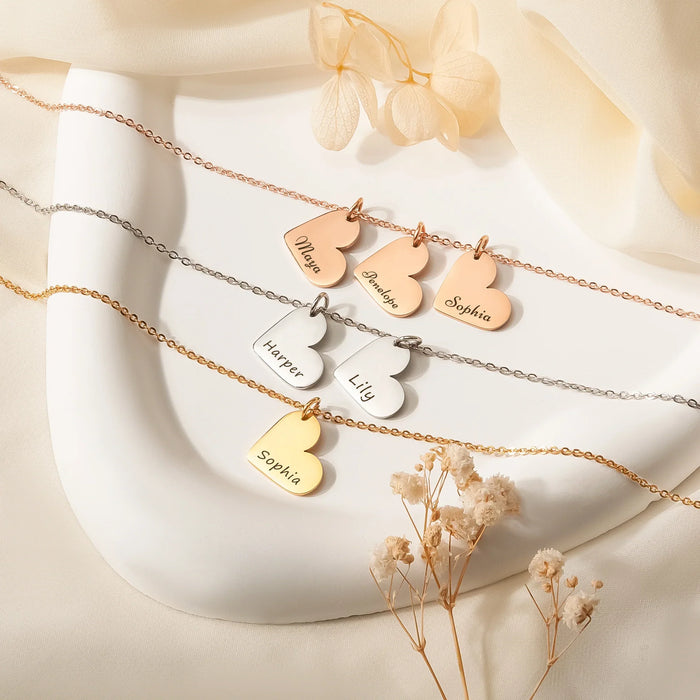 Custom Sideways Heart Necklace-Jewelry-Anavia-Afterlife Essentials