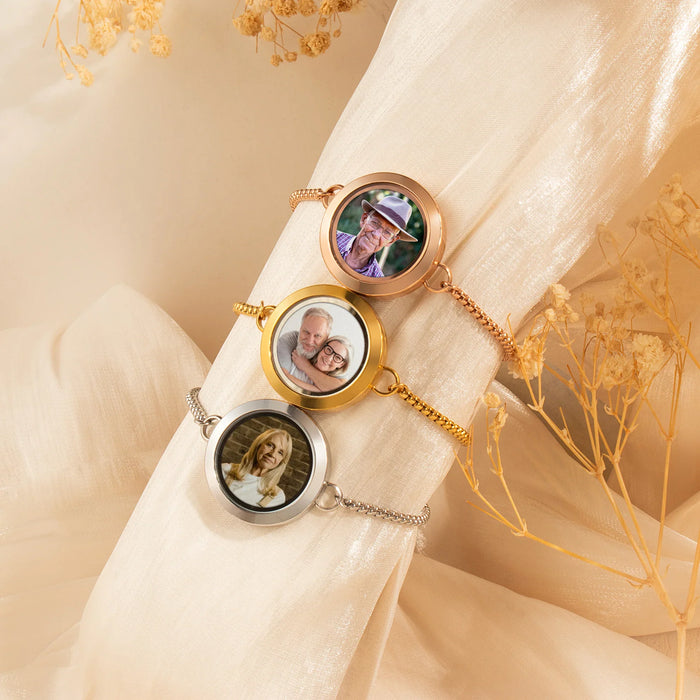 Photo Locket Slider Bracelet-Jewelry-Anavia-Afterlife Essentials
