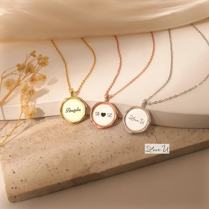 Custom Text Stamped Necklace-Jewelry-Anavia-Afterlife Essentials