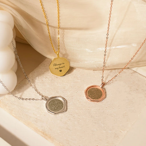 Fingerprint Stamped Necklace-Jewelry-Anavia-Afterlife Essentials