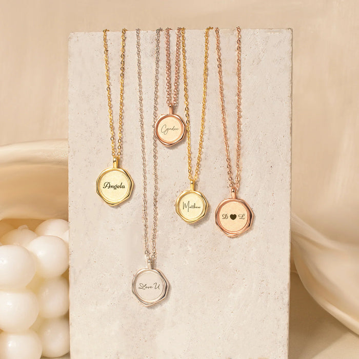 Custom Text Stamped Necklace-Jewelry-Anavia-Afterlife Essentials