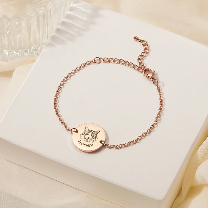Personalized Pet Portrait Memorial Bracelet-Jewelry-Anavia-Afterlife Essentials
