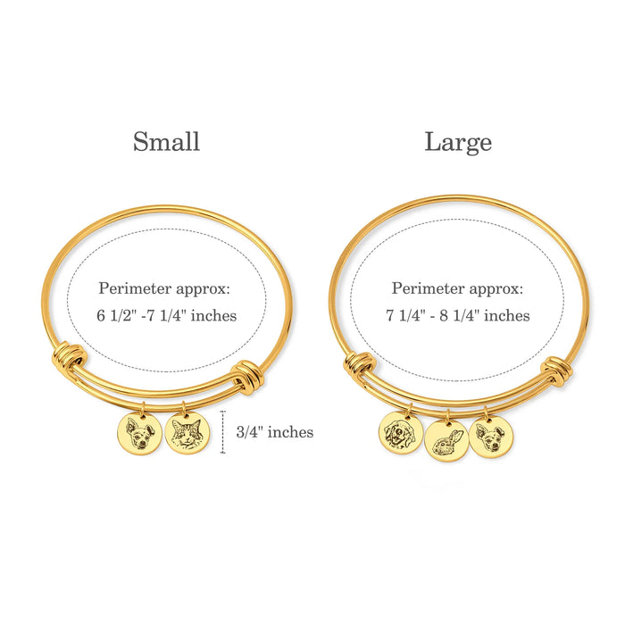 Custom Pet Portrait Charm Adjustable Bracelet-Jewelry-Anavia-Afterlife Essentials