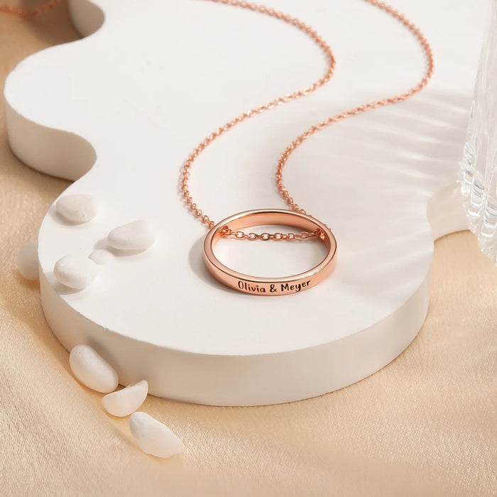 Personalized Flat Laying Ring Necklace-Jewelry-Anavia-Afterlife Essentials