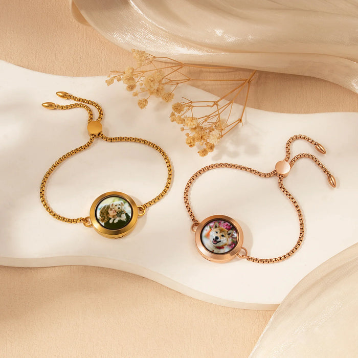 Photo Locket Pet Memorial Slider Bracelet-Jewelry-Anavia-Afterlife Essentials