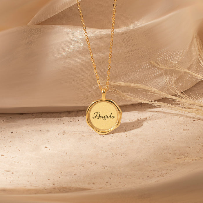 Custom Text Stamped Necklace-Jewelry-Anavia-Afterlife Essentials