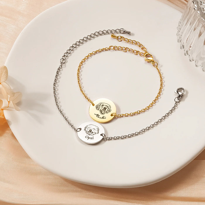 Personalized Pet Portrait Memorial Bracelet-Jewelry-Anavia-Afterlife Essentials
