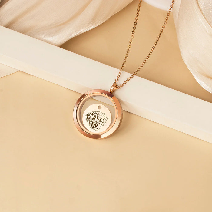 Pet Portrait Charm Photo Locket Necklace-Jewelry-Anavia-Afterlife Essentials