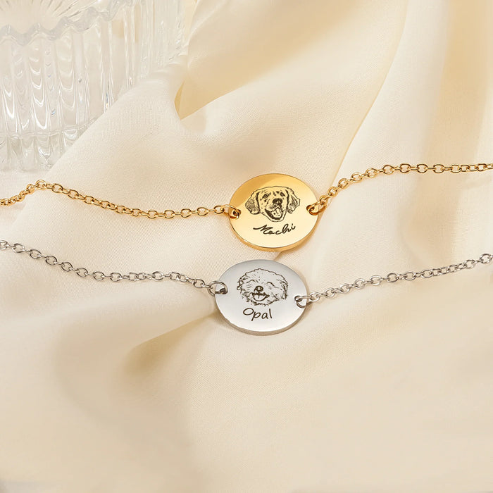 Personalized Pet Portrait Memorial Bracelet-Jewelry-Anavia-Afterlife Essentials
