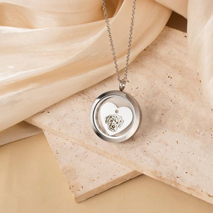 Pet Portrait Charm Photo Locket Necklace-Jewelry-Anavia-Afterlife Essentials
