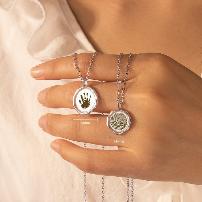 Fingerprint Stamped Necklace-Jewelry-Anavia-Afterlife Essentials