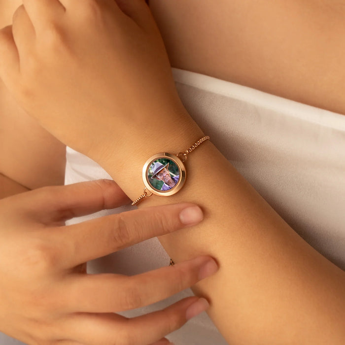 Photo Locket Slider Bracelet-Jewelry-Anavia-Afterlife Essentials