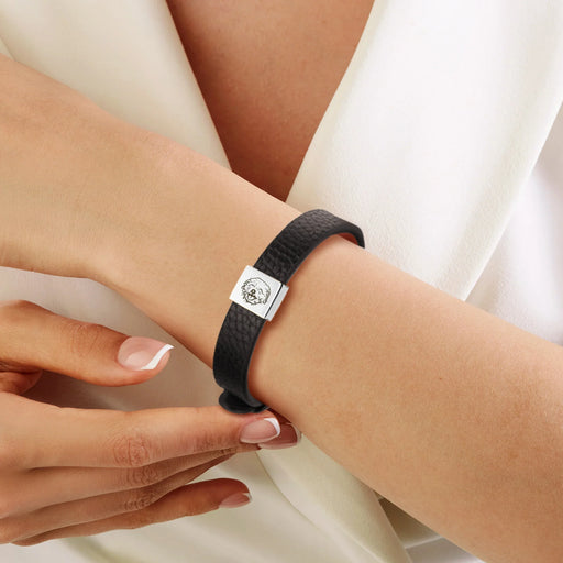 Personalized Pet Portrait Memorial Leather Bracelet-Jewelry-Anavia-Afterlife Essentials