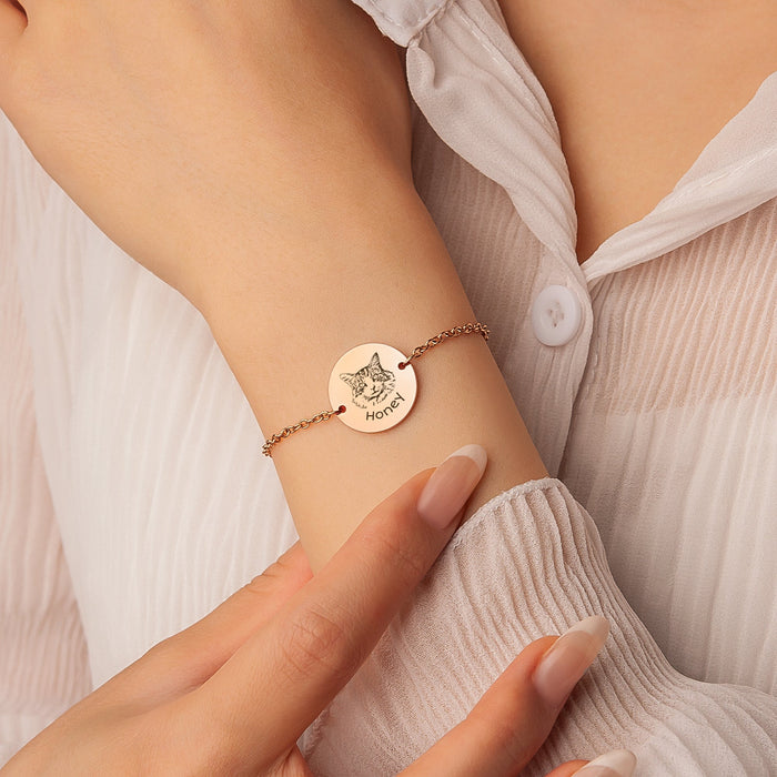 Personalized Pet Portrait Memorial Bracelet-Jewelry-Anavia-Afterlife Essentials