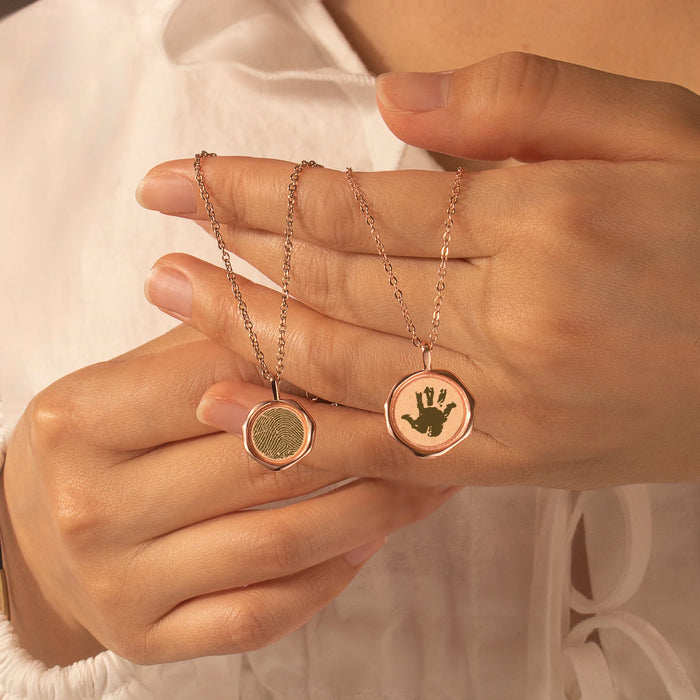 Fingerprint Stamped Necklace-Jewelry-Anavia-Afterlife Essentials