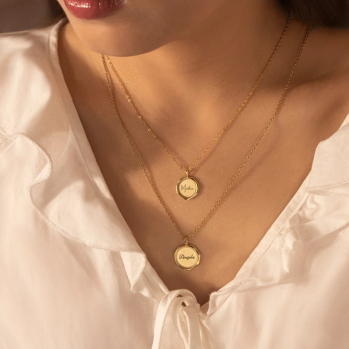 Custom Text Stamped Necklace-Jewelry-Anavia-Afterlife Essentials