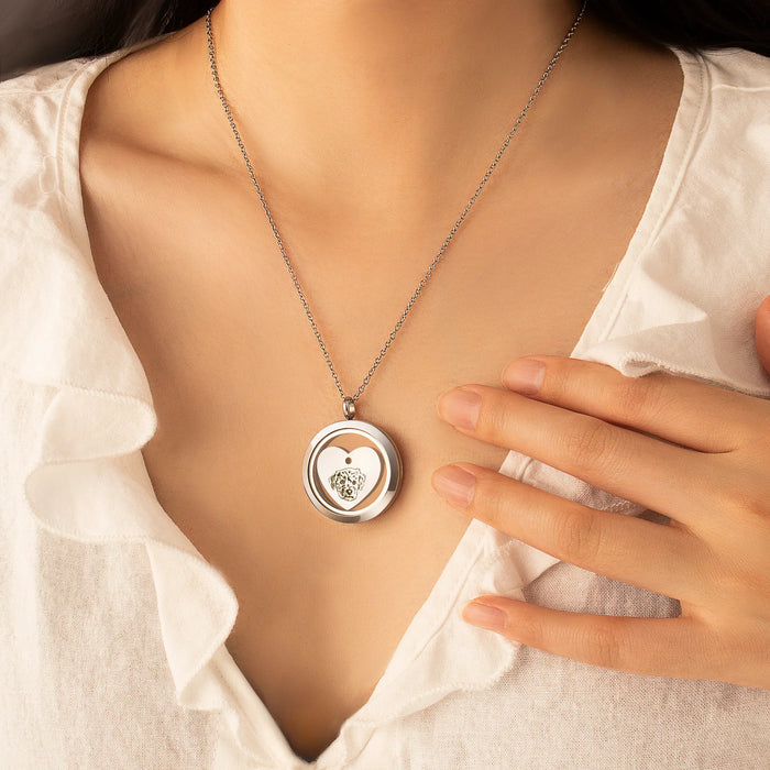 Pet Portrait Charm Photo Locket Necklace-Jewelry-Anavia-Afterlife Essentials