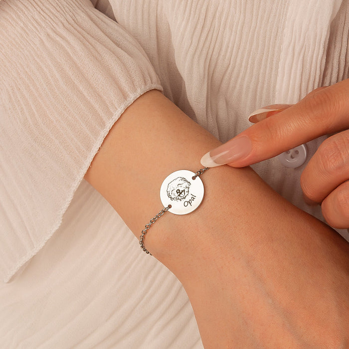 Personalized Pet Portrait Memorial Bracelet-Jewelry-Anavia-Afterlife Essentials