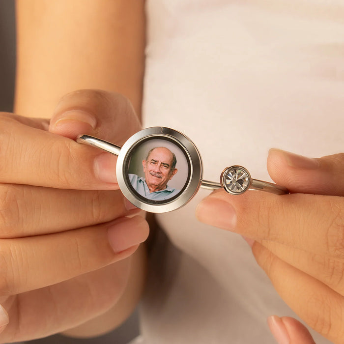 Photo Locket Cuff Bangle-Jewelry-Anavia-Afterlife Essentials