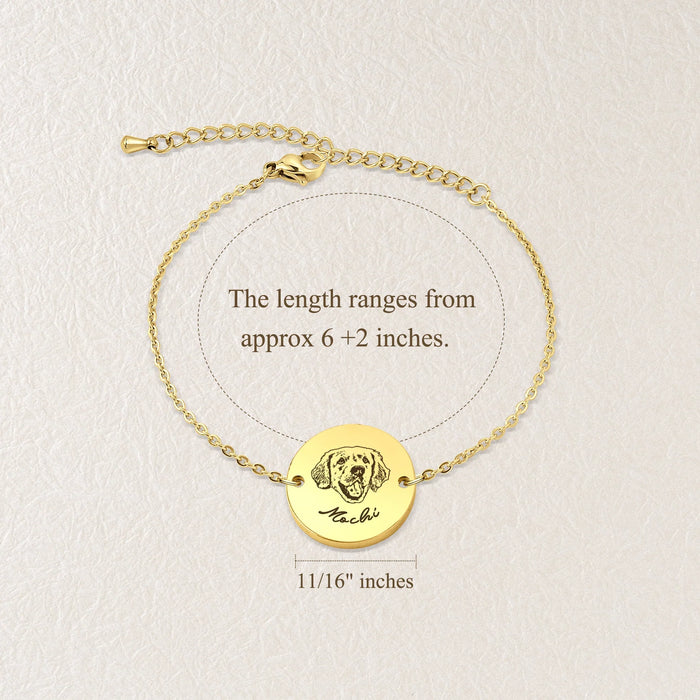 Personalized Pet Portrait Memorial Bracelet-Jewelry-Anavia-Afterlife Essentials