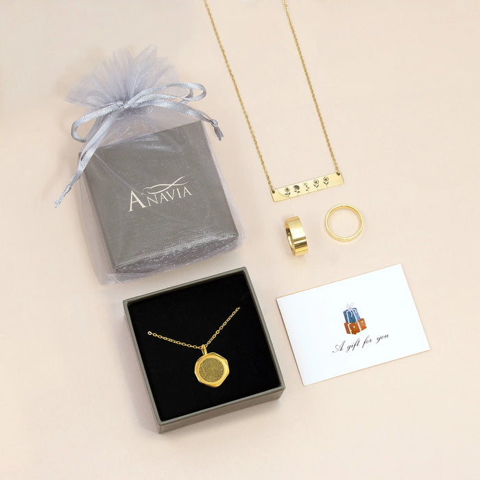 Fingerprint Stamped Necklace-Jewelry-Anavia-Afterlife Essentials