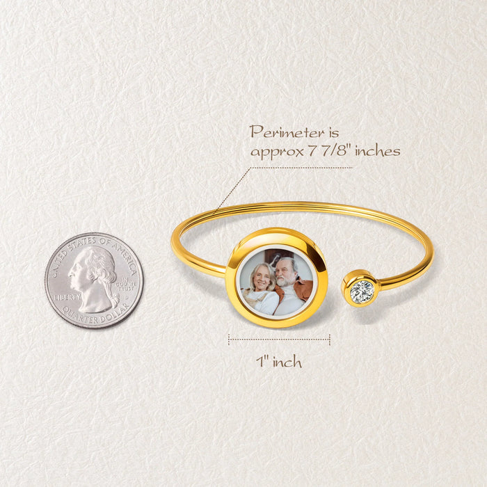 Photo Locket Cuff Bangle-Jewelry-Anavia-Afterlife Essentials