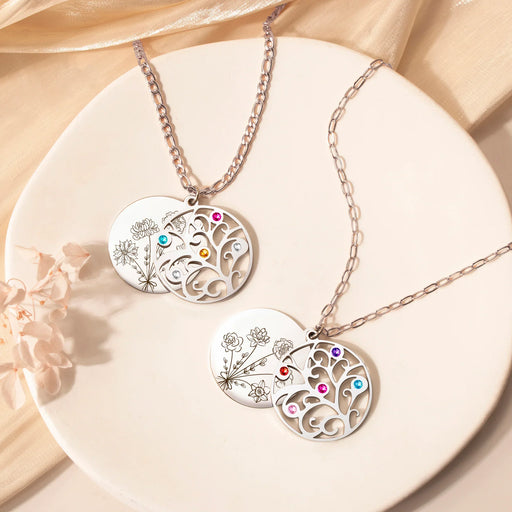 Build Your Own Bouquet Birthstone Tree of Life Necklace