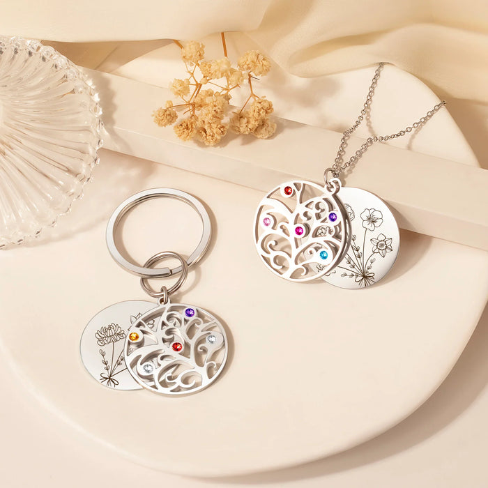 Build Your Own Bouquet Birthstone Tree of Life Necklace