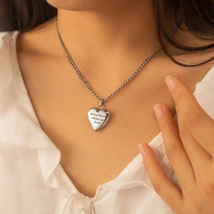 Heart Photo Locket Necklace-Jewelry-Anavia-Afterlife Essentials