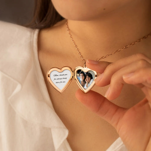 Double Heart Photo Heart Locket-Jewelry-Anavia-Afterlife Essentials