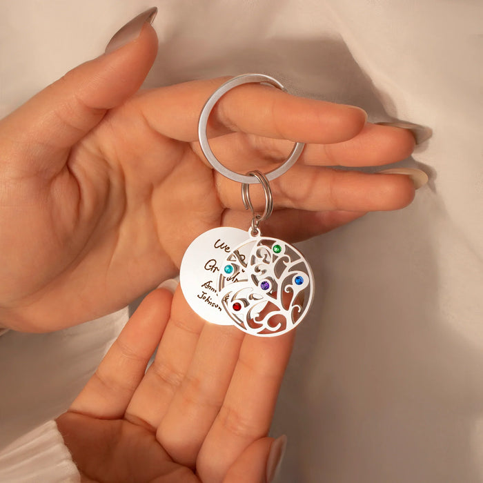 Handwriting Birthstone Tree of Life Necklace-Jewelry-Anavia-Afterlife Essentials