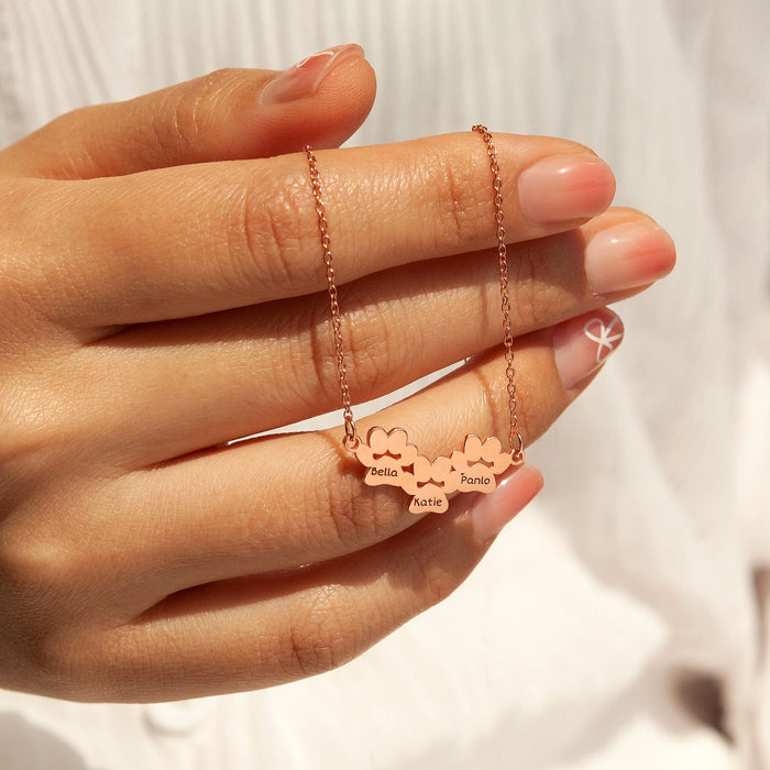 Horizontal Paw Print Name Necklace-Jewelry-Anavia-Afterlife Essentials