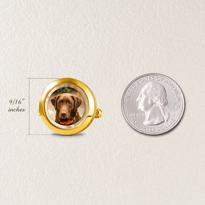 Glass Photo Locket Cufflinks-Jewelry-Anavia-Afterlife Essentials