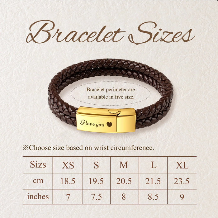 Custom Handwriting Double Strap Leather Bracelet-Jewelry-Anavia-Afterlife Essentials